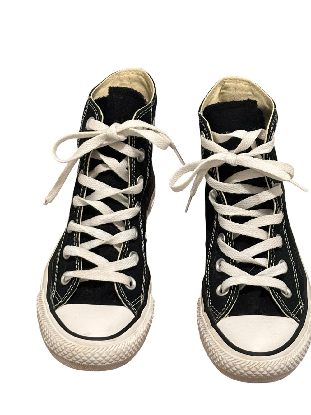 Unisex Converse Black and White High-Top Sneakers Men’s size 4 - Picture 3 of 7
